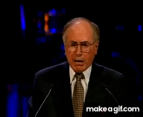 Prime Minister John Howard speaking at the National Reconciliation Convention, 1997.