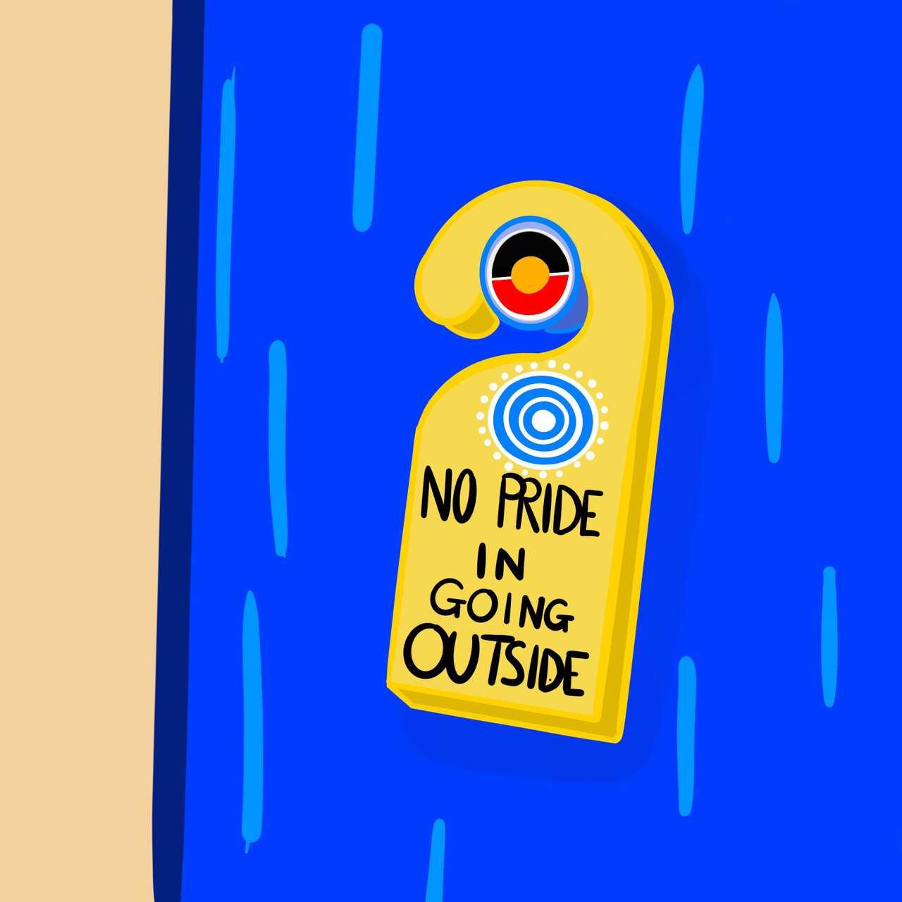 Illustrator Molly Hunt created several images to be shared online including a play on  the well known activism chant 'No Pride in Genocide.'