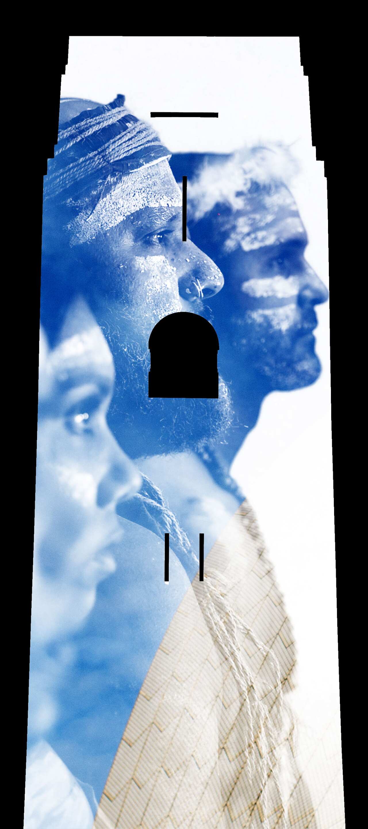 The image that would light up the Sydney Harbour Bridge in a spectacular Welcome to Country ahead of the New Years Eve fireworks.