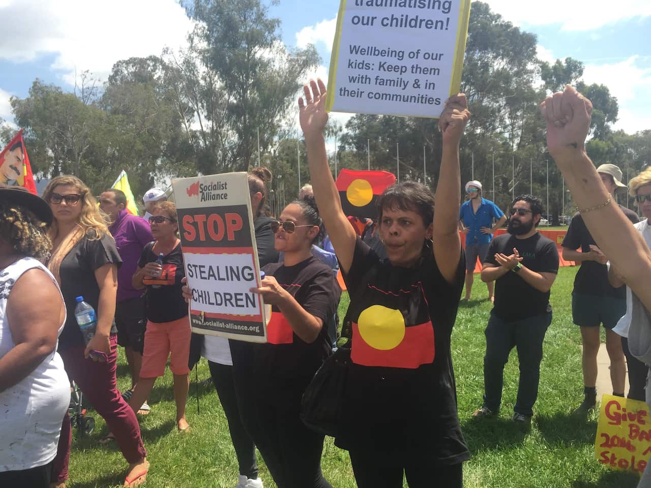 Grandmothers Against Removals protest in Canberra.