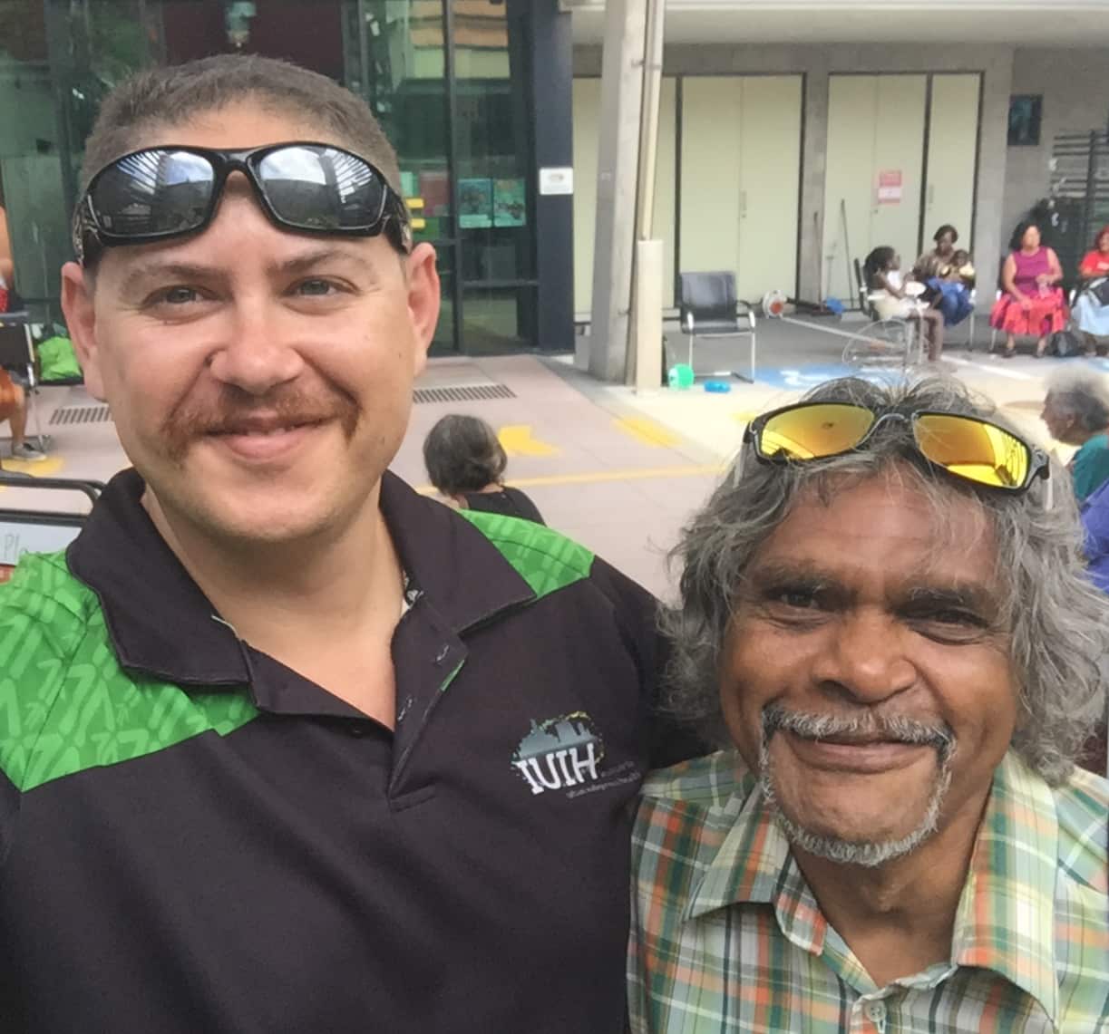 Randall Frazer with a client, The Institute for Urban Indigenous Health’s (IUIH) Inner City Referral Service (ICRS)