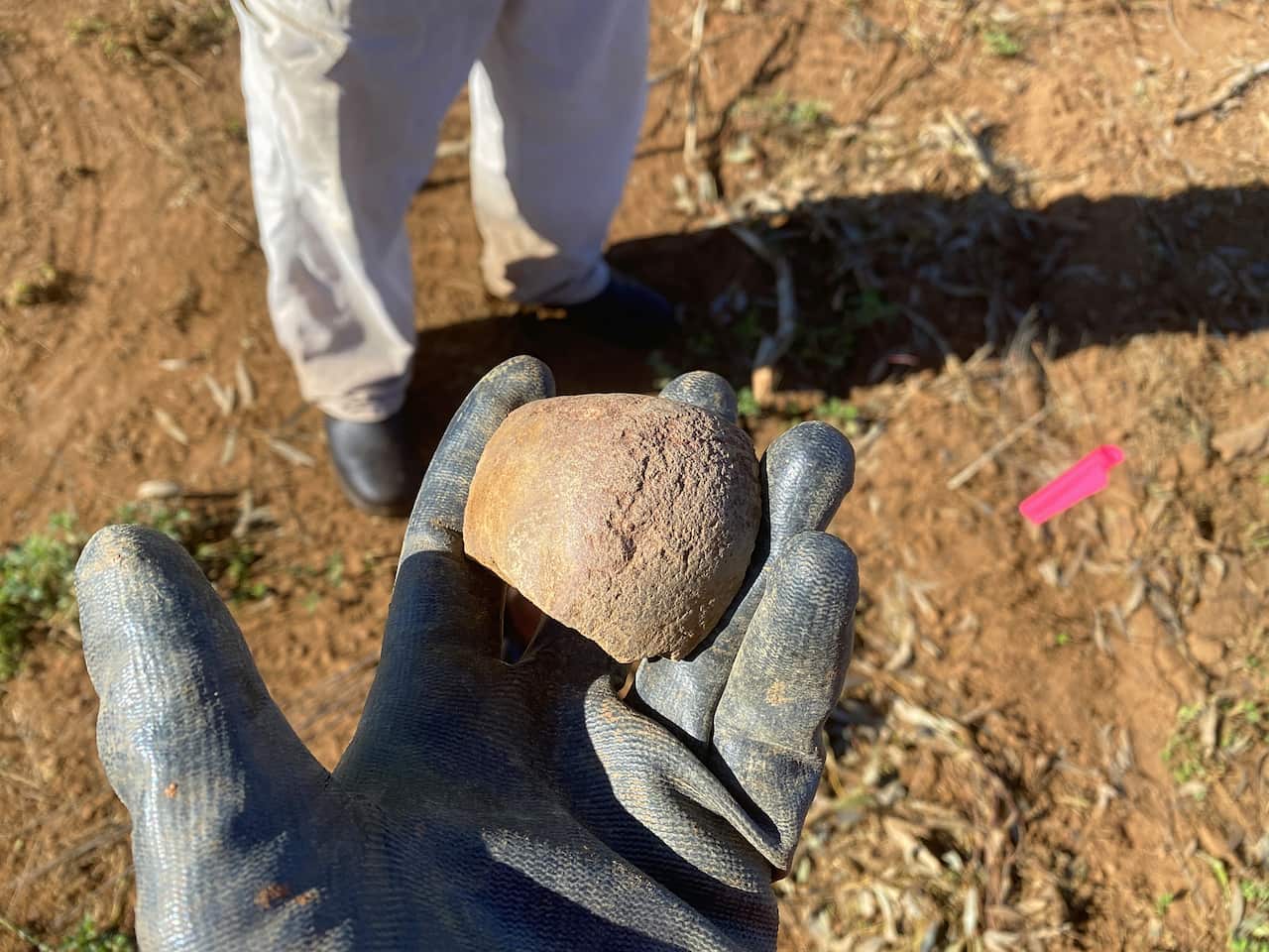 One of the Wiradjuri artefacts on the solar farm site.