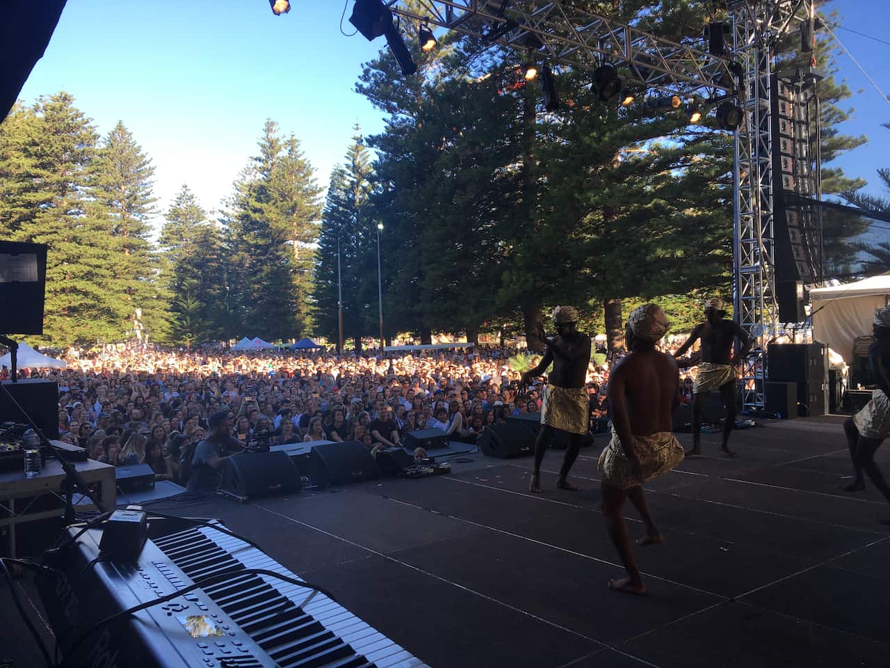 Djuki Mala on stafe at Fremantle's One Day event. 