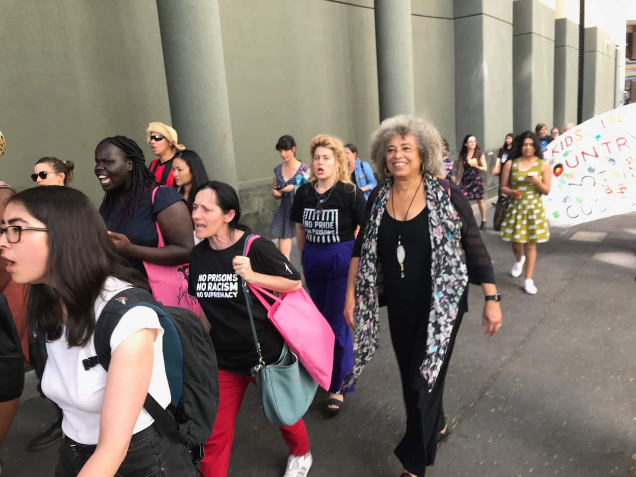 Angela Davis Brisbane protest