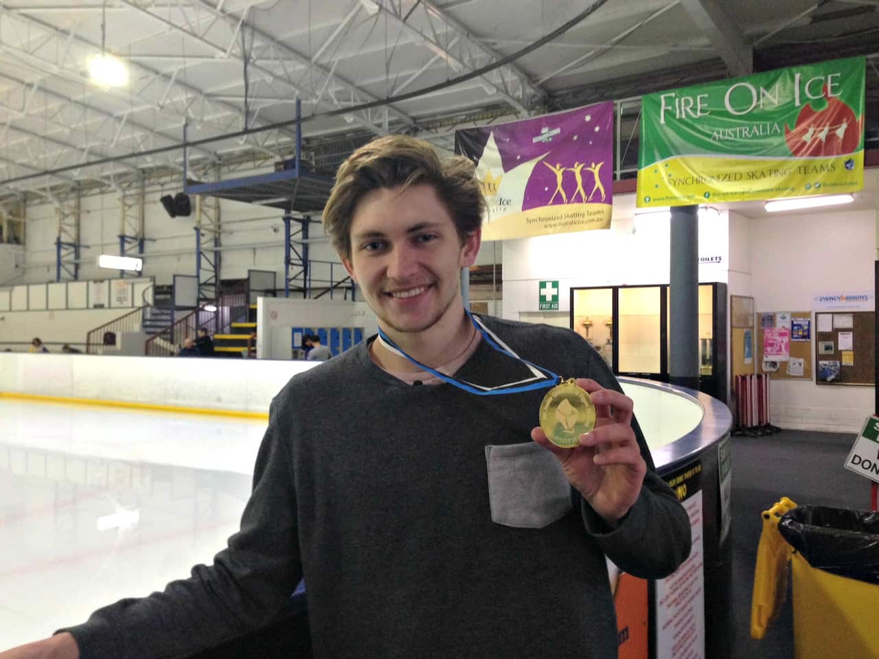 Harley Windsor shows his gold medal