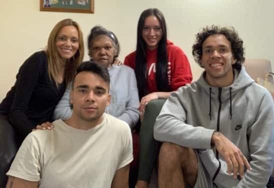 Karla Grant with her three children and mother.