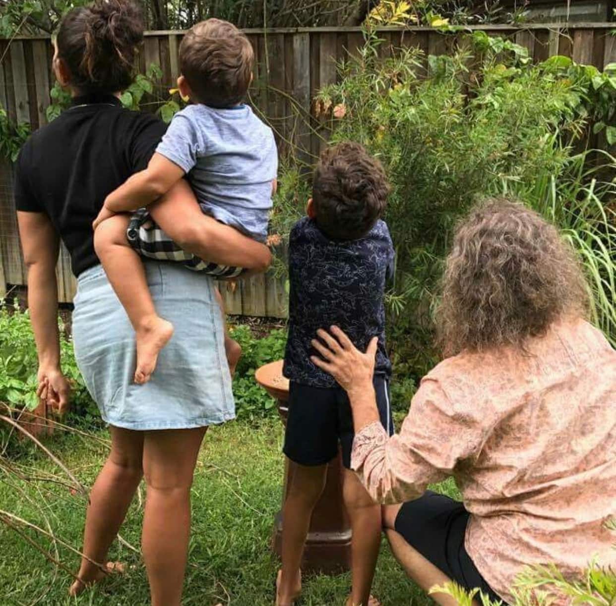 Rarriwuy Hicks with her family.