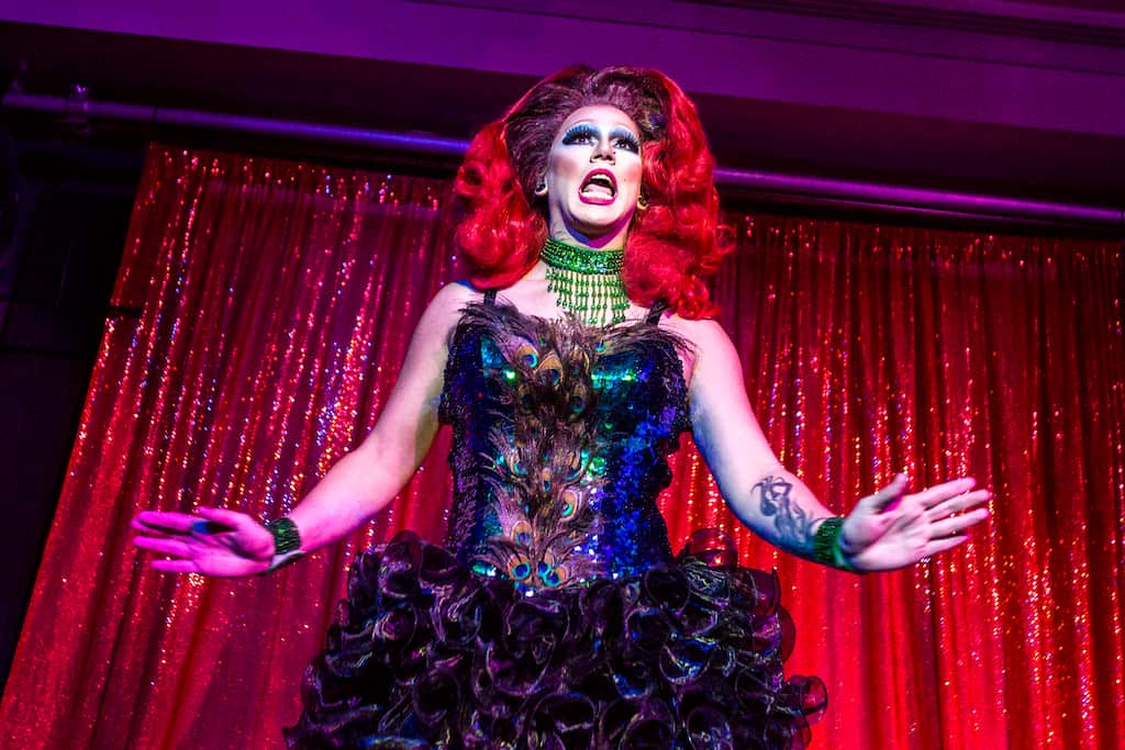 Isla Fukyah performs at the Miss First Nation pageant 