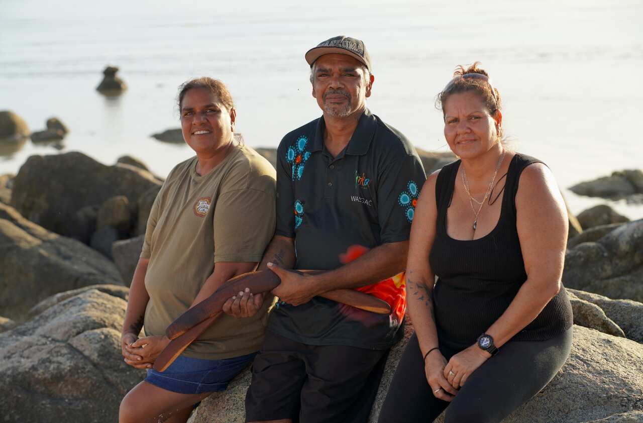 Pilbara custodians Josie Alec, Patrick Churnside and Raelene Cooper