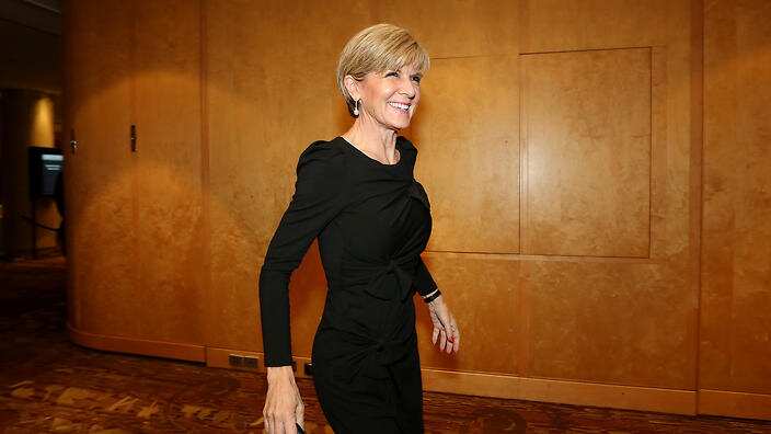 Australian Foreign Minister Julie Bishop.