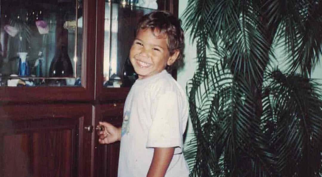 Keenan Mundine as a child