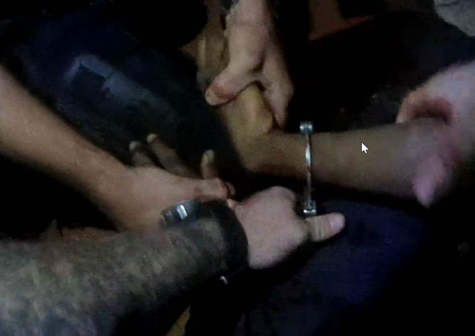 Kumanjayi Walker in handcuffs