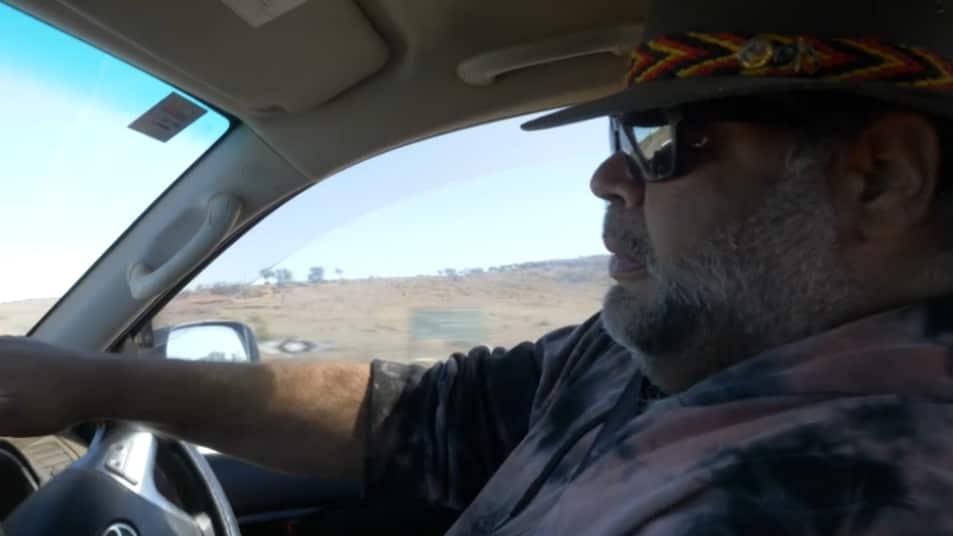 Leroy Johnson driving car