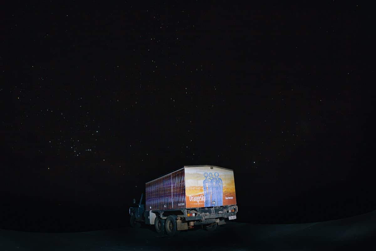 Orange Sky laundry truck