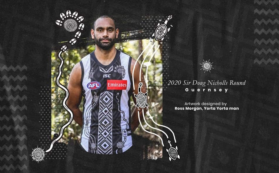 The 2020 Collingwood Magpie's Indigenous round guernsey.