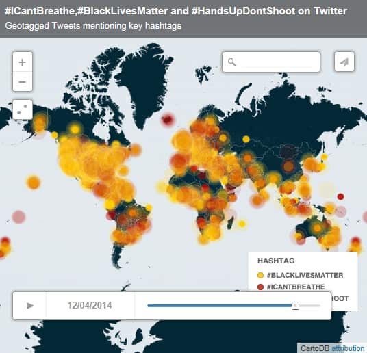 Black Lives Matter Twitter Map