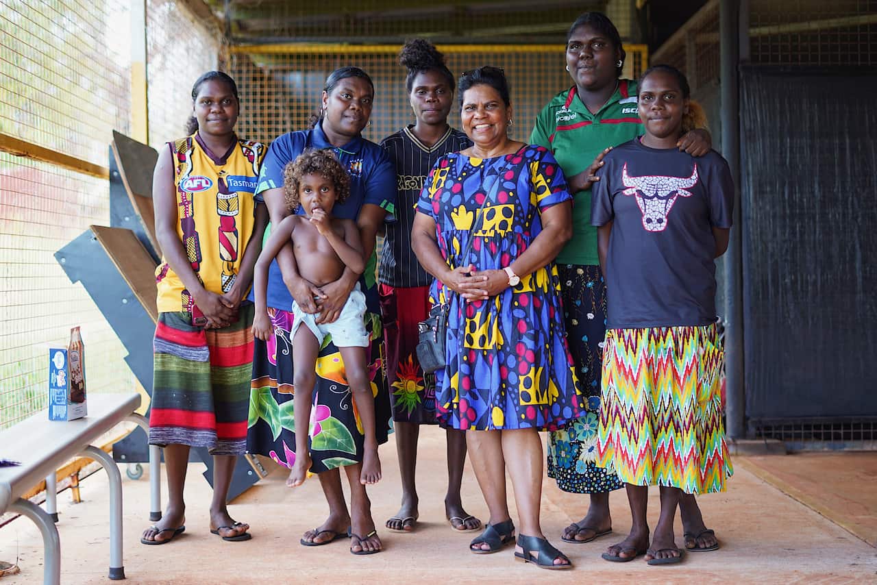 Marion Scrymgour with constituents in the NT