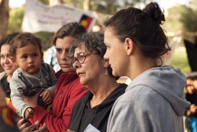 Meriki with her family, Aunty Majorie Thorpe