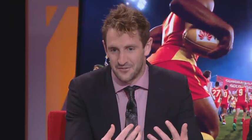 Michael Barlow describes his significant injury to the Marngrook panel