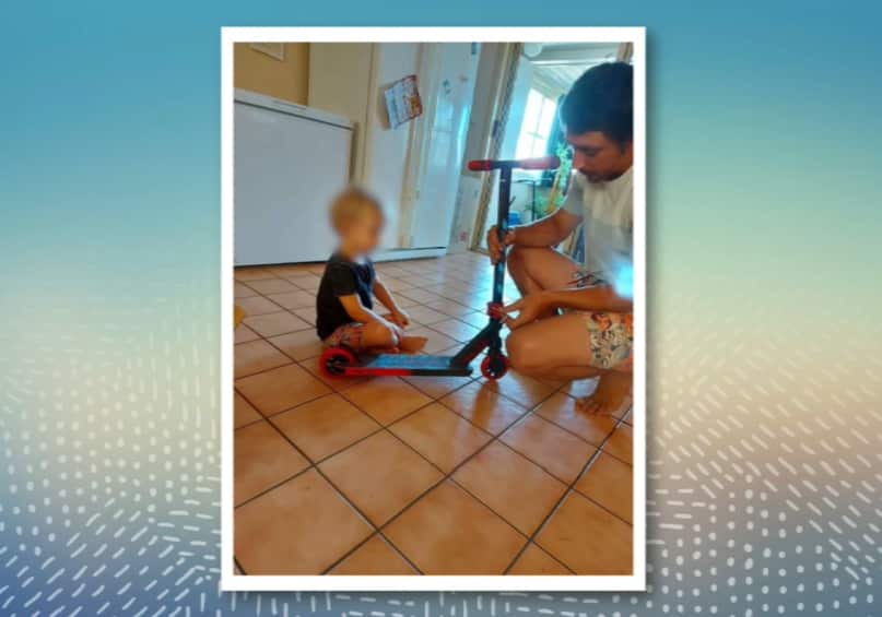 Michael Peachey with son Dwayne