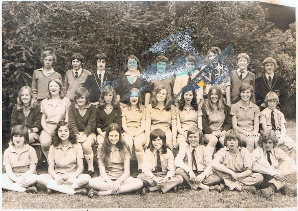 Marg and Mandy (front row, bottom left) school photo