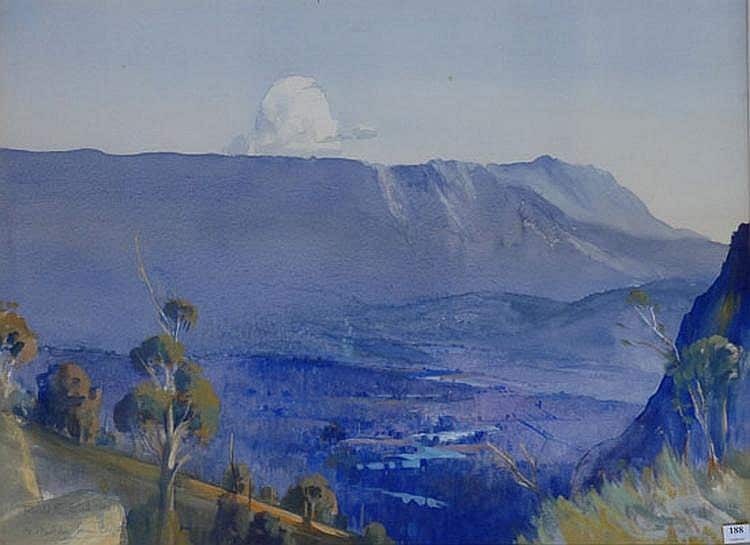 Elliot Ronald Bulls artwork Mt Buffalo from Bright