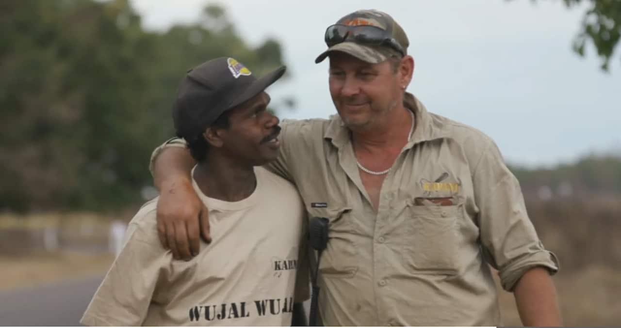 Neil and Pez 11 July, aurukun. 