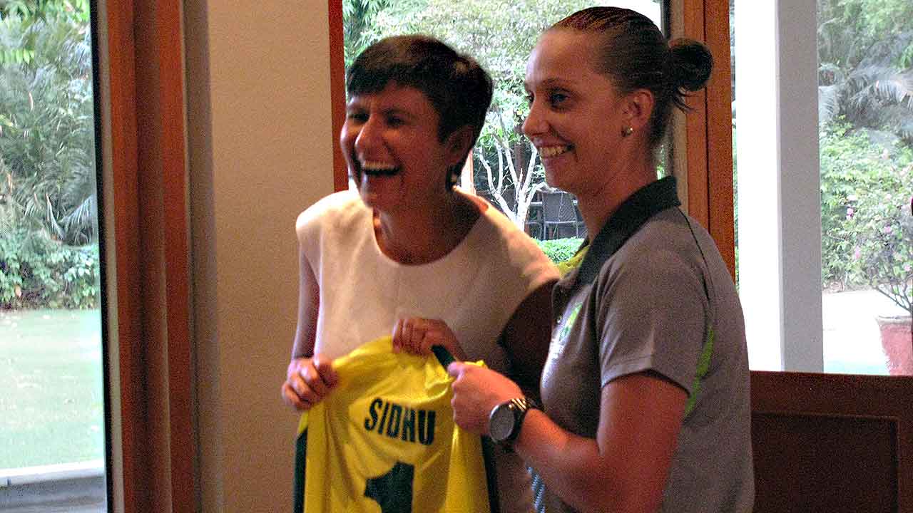 Harinder Sidhu and Ashleigh Gardner 