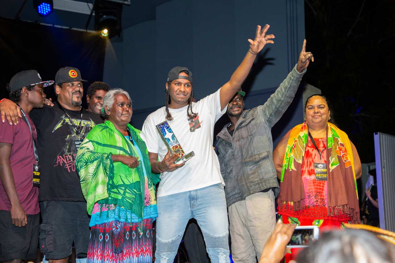 Baker Boy with famly - NIMA's 2018