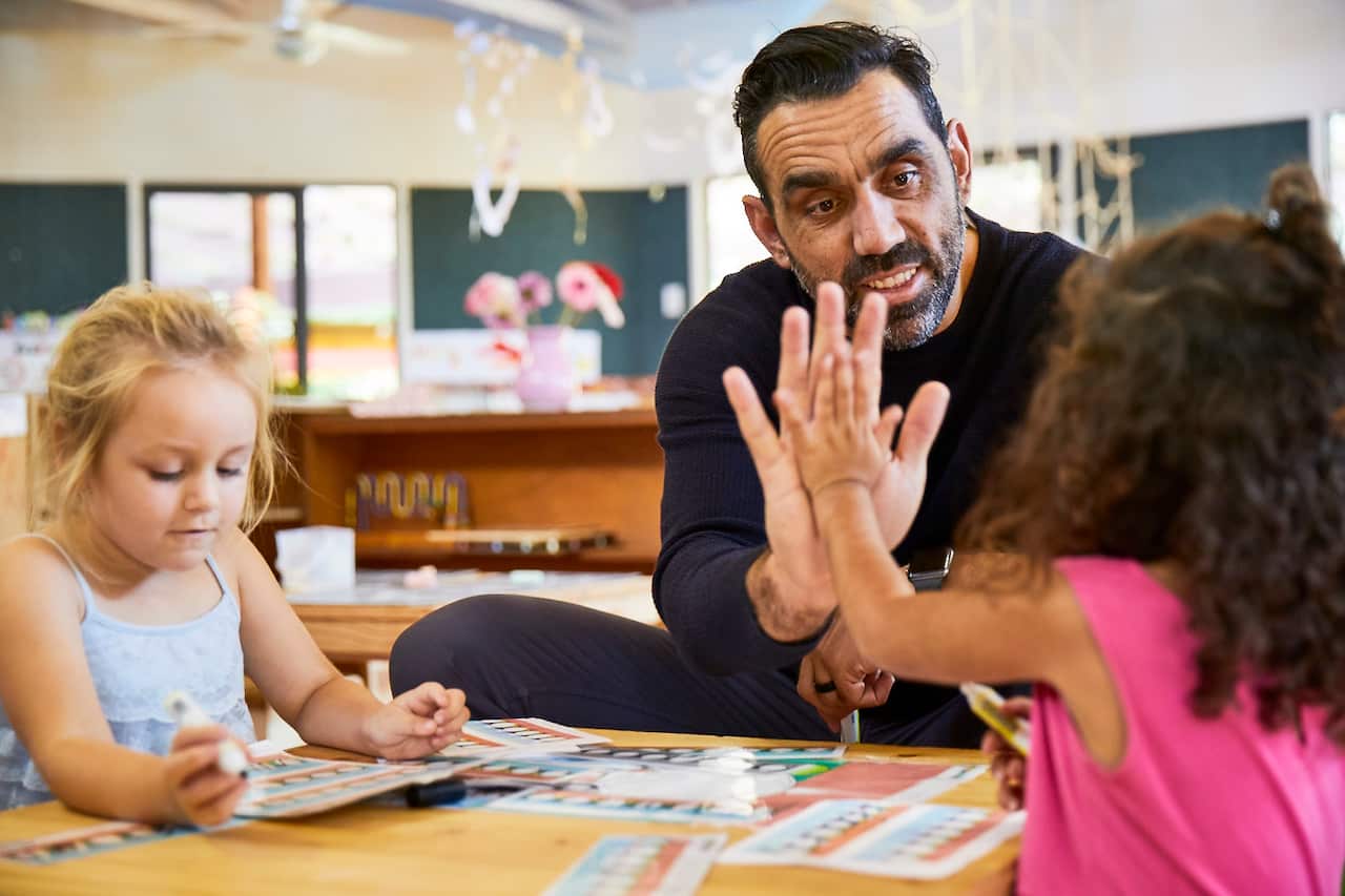 Adam Goodes is focusing his attention on closing the Indigenous literacy gap