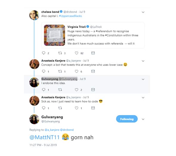 The idea came from a Twitter exchange thread between two Twitter users. 