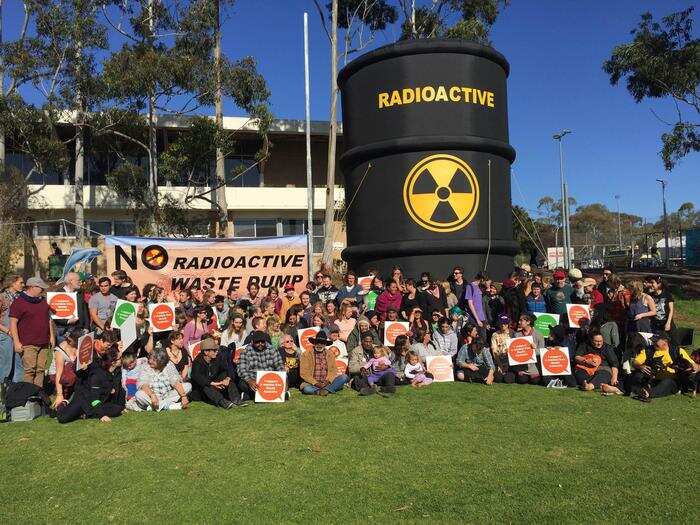 Aboriginal Elders and supporters have been campaigning against the nuclear waste dump for years. Source: AAP