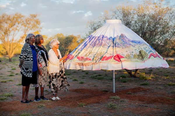 Parrtjima, light festival, Alice Springs, Australia - Opening Night Friday 23nd September 2016Photo - James Horan for AGB Events