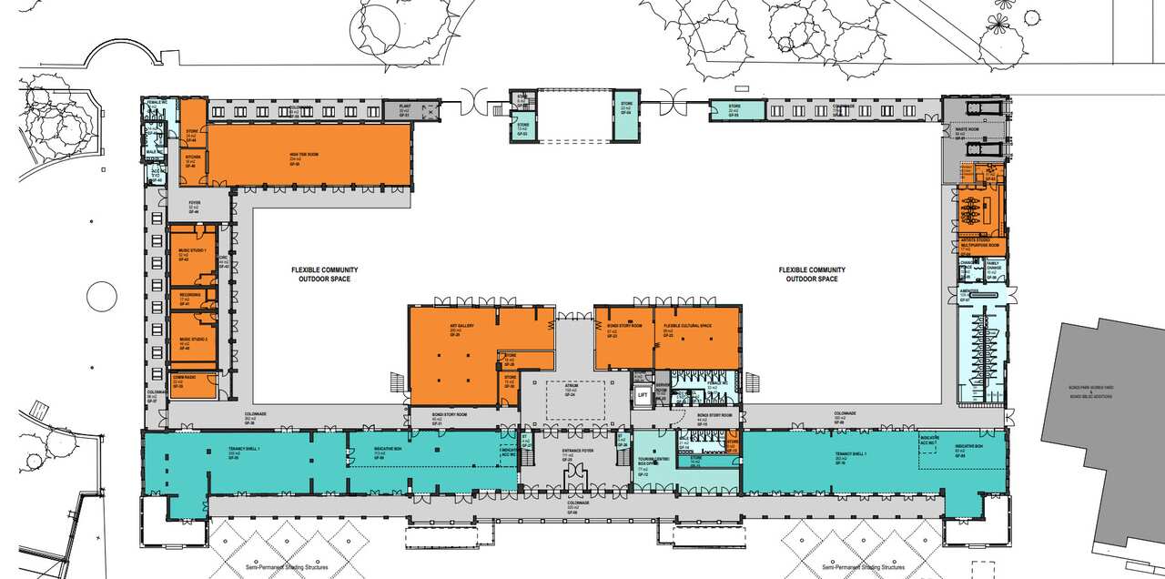 A floor plan for the restoration of the Bondi Pavilion