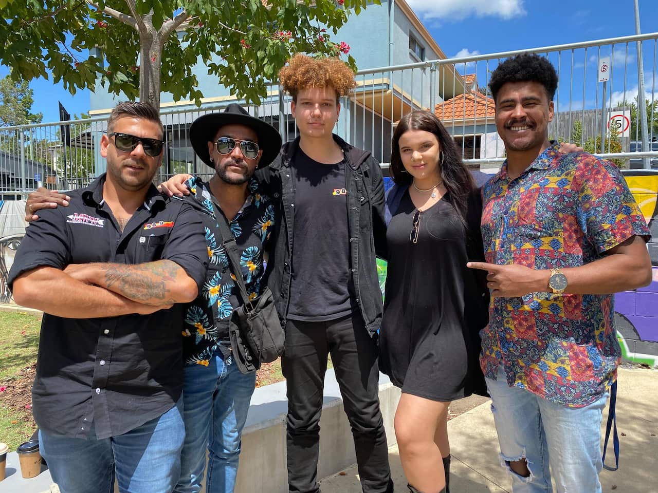 Dan Rennie, Troy 'Jungaji' Brady, Kuiyam Stuurman, Cloe Terare and Elijah Blair.  