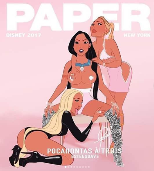 Nicki Minaj appropriates Pocahontas Paper Magazine Shoot