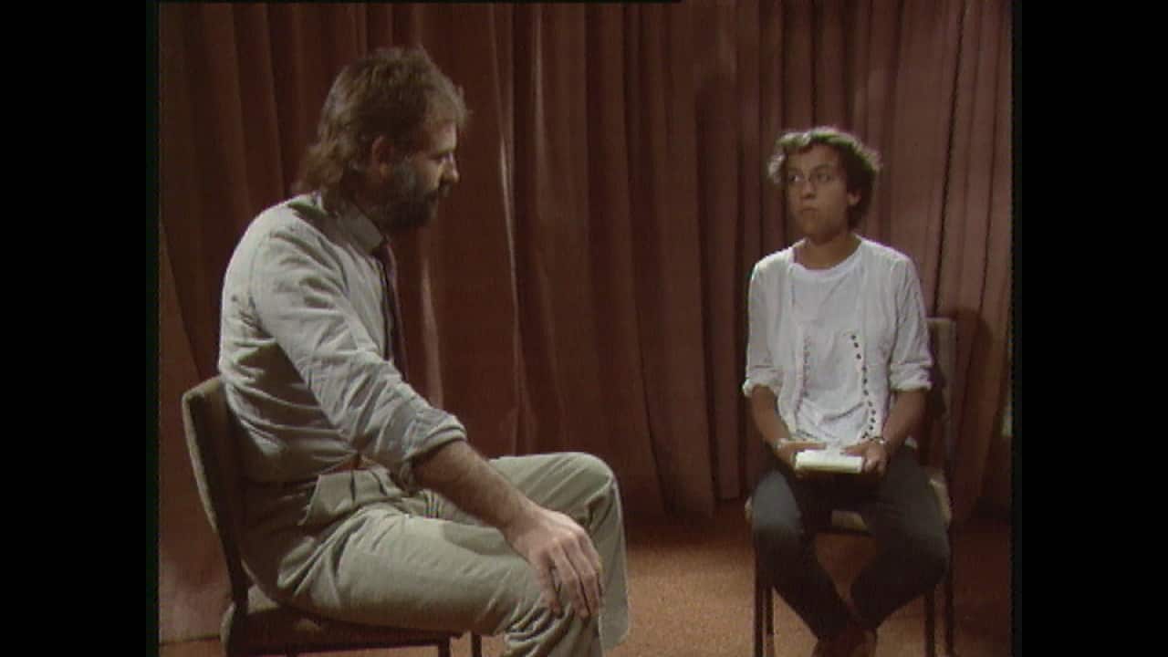 A young Rachel Perkins being interviews for CAAMA.