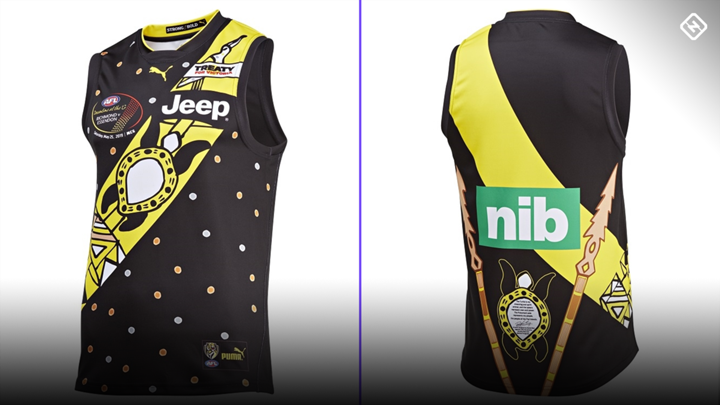 Cyril Rioli's legacy is celebrated on the 2019 design of the RIchmond guernsey by Daniel Rioli