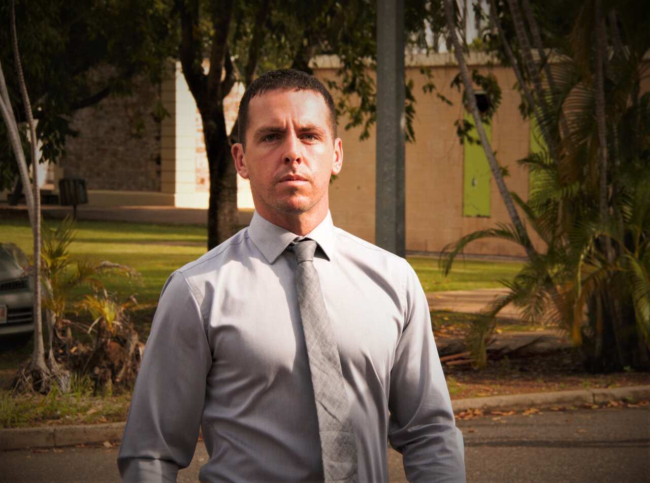 Constable Zachary Rolfe during his murder trial in Darwin