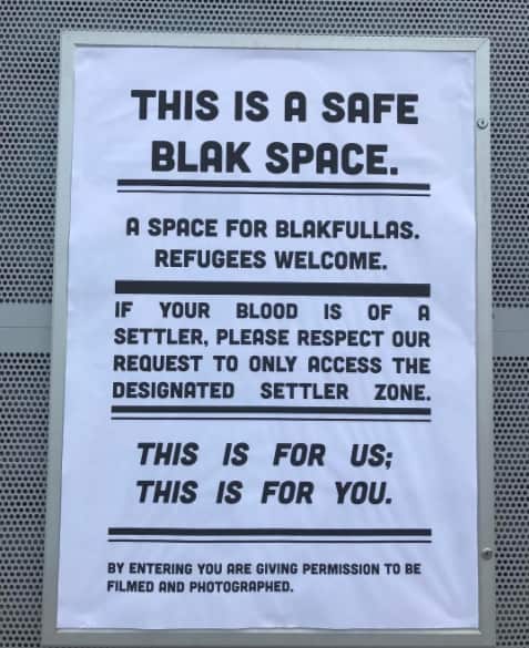 An installation of 'divisive' exhibition, 'Unnaturalized' 