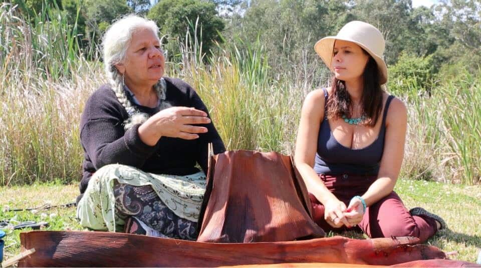 Sandy Greenwood with her mother, Lauren Jarrett