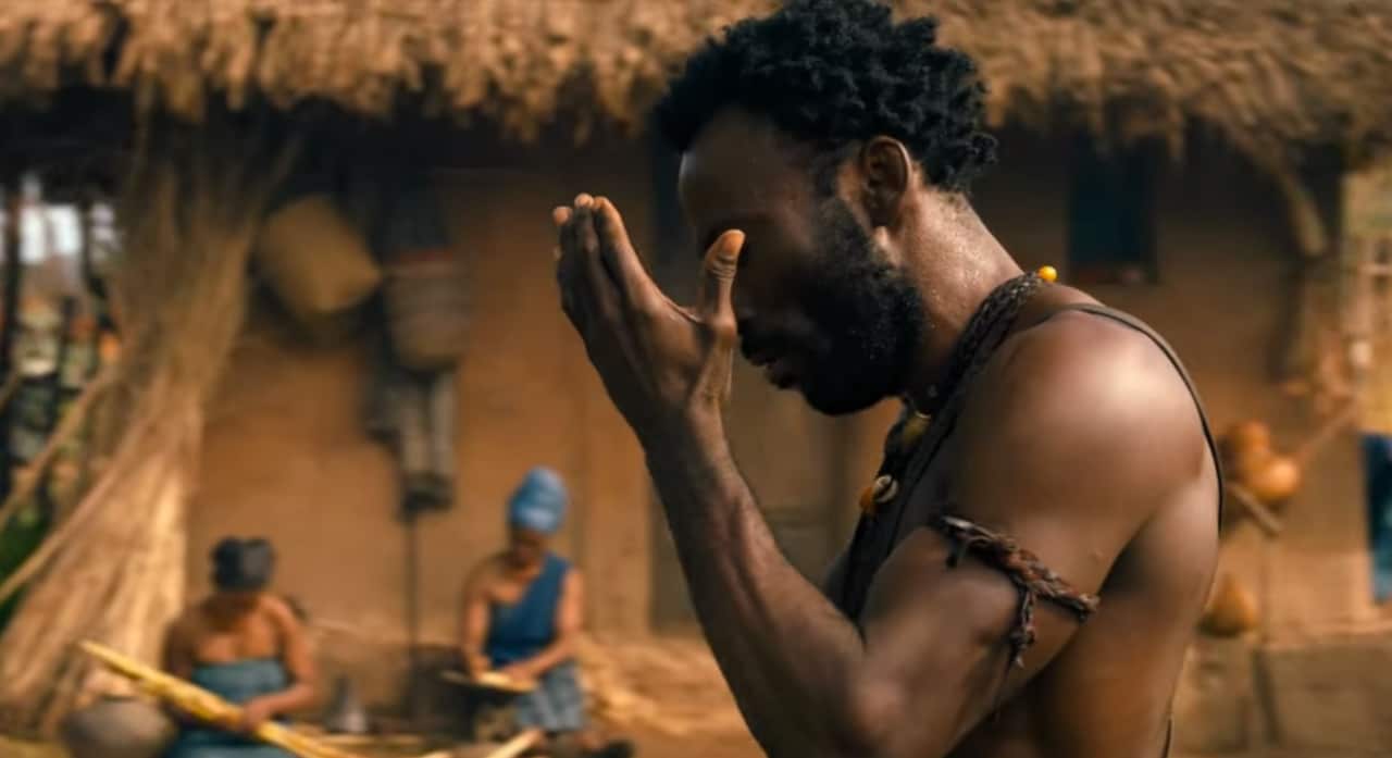 A scene from the remake of miniseries Roots.