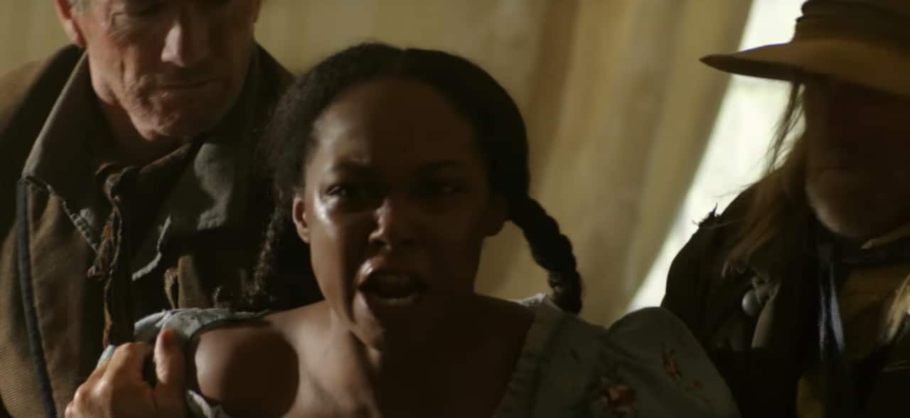 A dramatic scene in the new version of miniseries 'Roots'