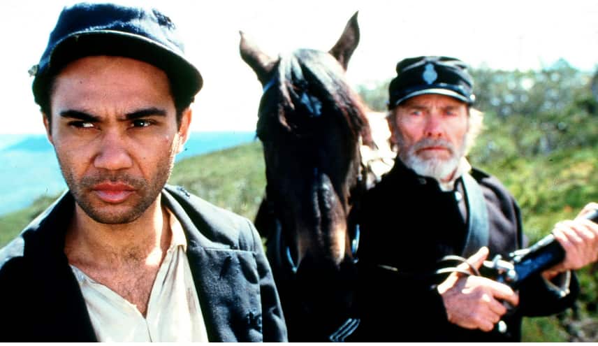 in short film 'Wind- a young black tracker and his elderly sergeant follow the trail of a killer, a traditional Indigenous man.