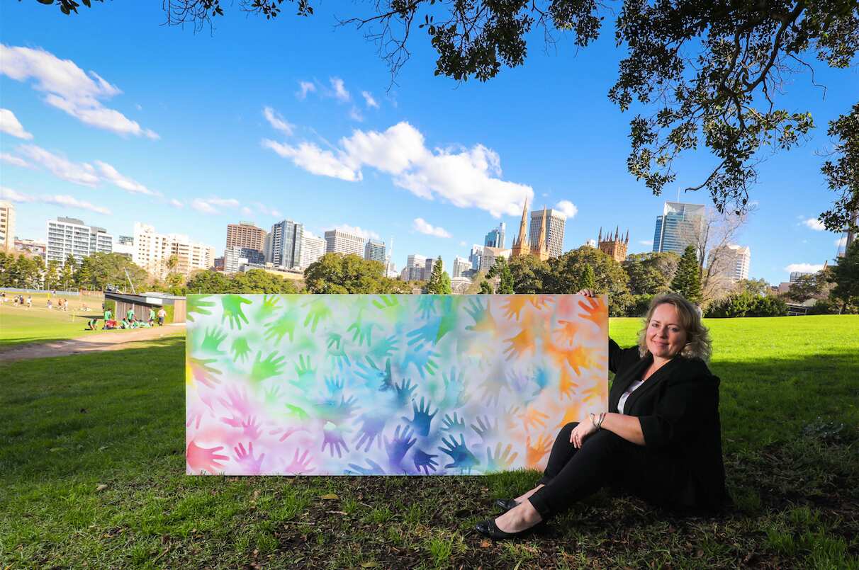 Shannon Foster with Artwork. 2018