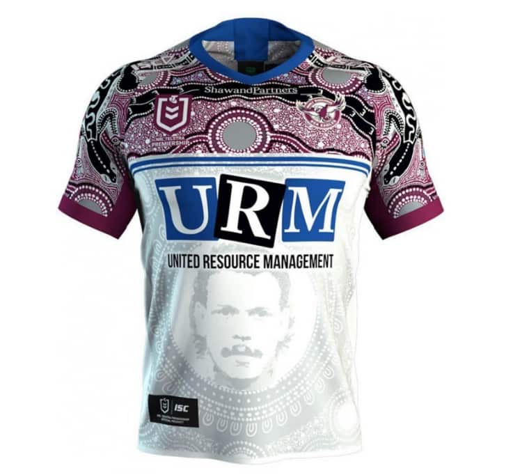 This jersey honours Indigenous Australian former international rugby league footballer of the 1980s and 1990s Cliff Lyons