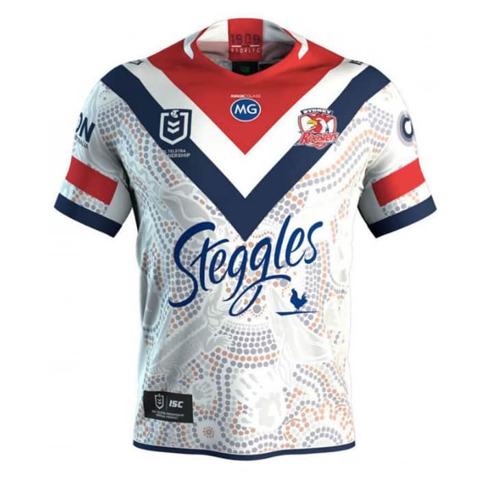 ''The artwork represents the totems of the 2019 Sydney Roosters Indigenous players.'