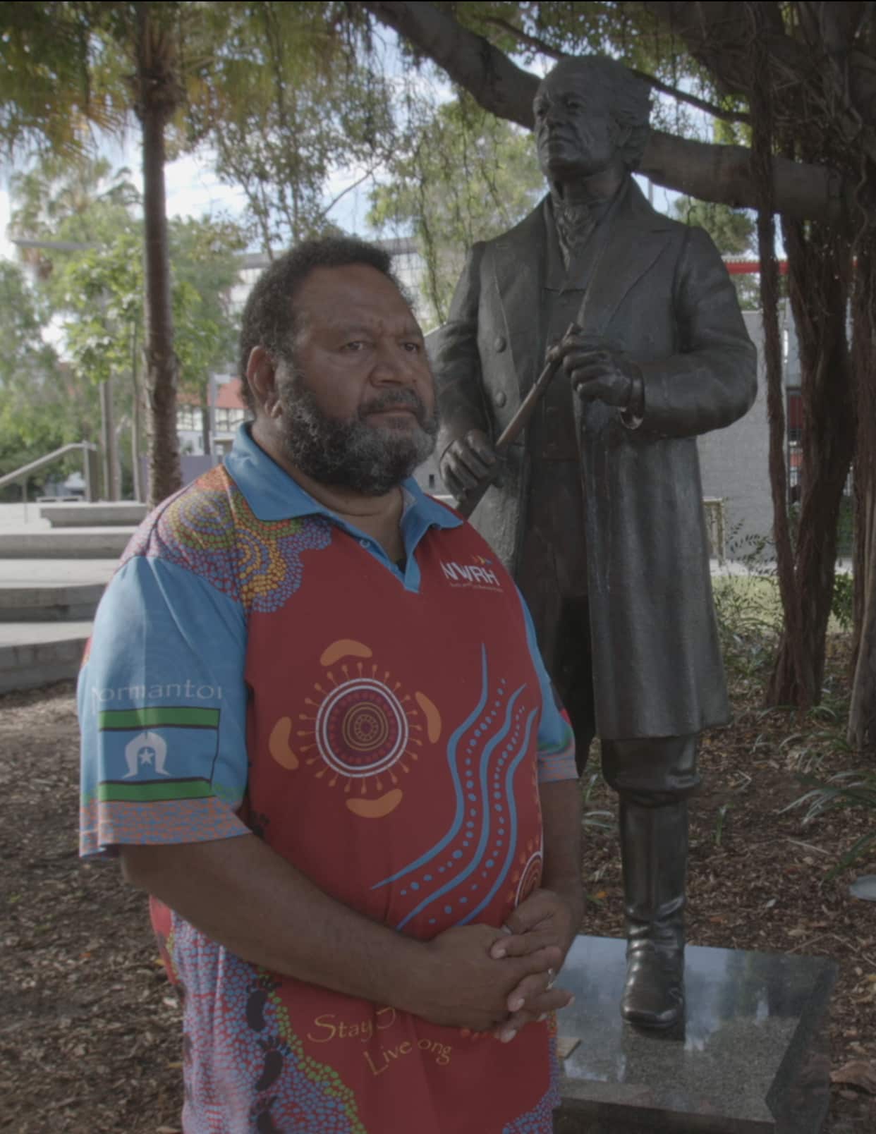 Traditional Owner, Randall Ross says his elders have passed down stories about Robert Town's involvement with the kidnapping and slavery of his ancestors.