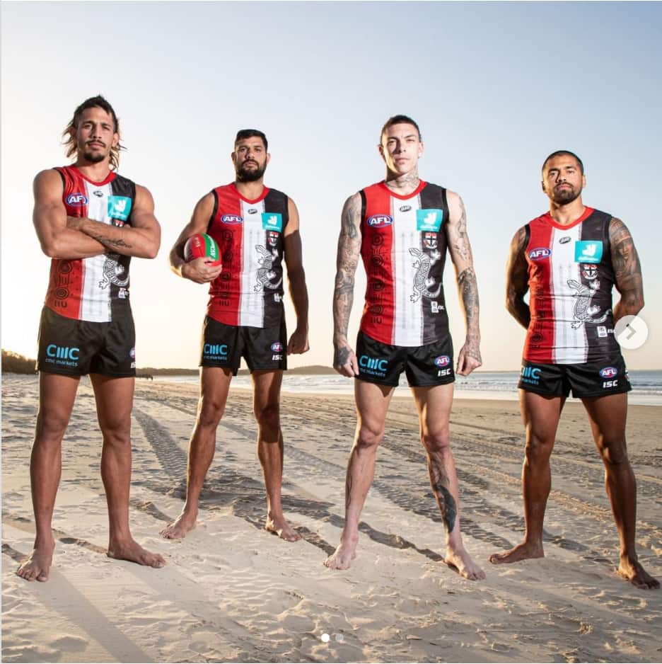The 2020 St Kilda Football Club's Indigenous round guernsey.