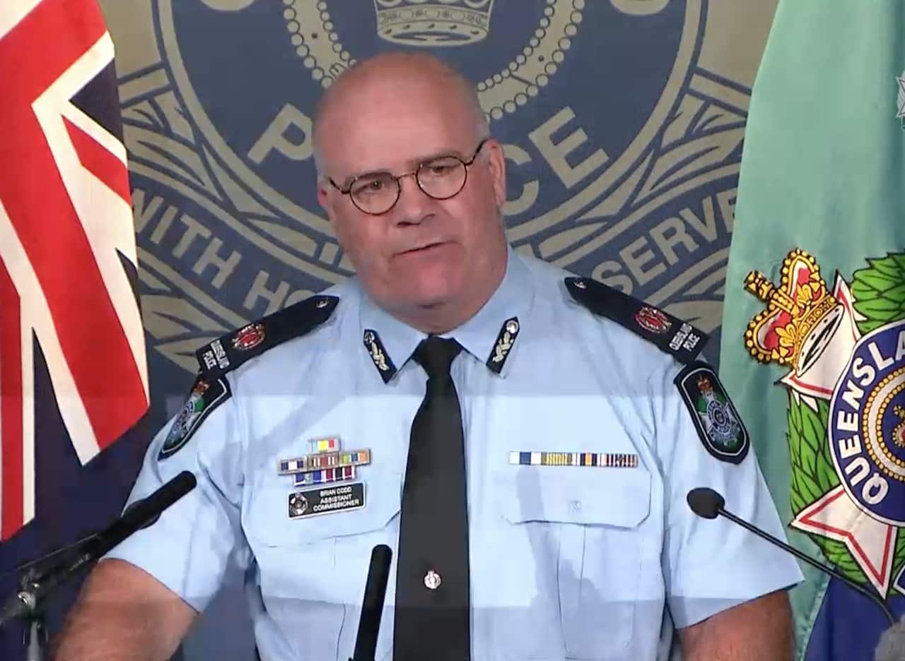 Assistant Commissioner, Brian Codd addresses the media following the suspension of an officer at the Brisbane City Watchhouse. 